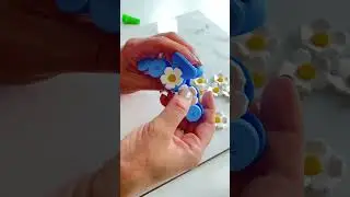 DIY Polymer Clay Flower Clip  #diy #clayearrings #polymerclayearrings