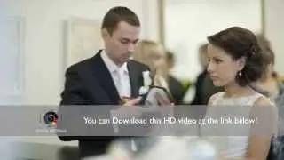 Bride and groom in register office.