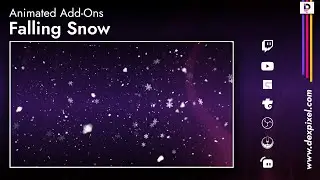 Falling Snow Animated Winter Stream Overlay ( Stream Decoration )
