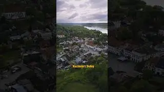 Piękne miasto nad Wisłą - Kazimierz Dolny z lotu ptaka #polska #podróże #dronevideo #drone