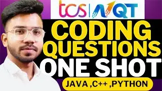 TCS NQT Coding Questions and Answers ONE SHOT🔥| TCS NQT Coding Questions