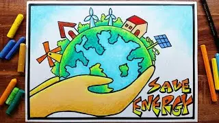 Save Energy Poster Making || Save Environment Drawing @vipulswamiarts 