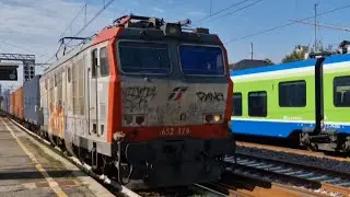 TIGRE E652 174 MERCITALIA RAIL NELLA COMPILATION DI TRENI IN STAZIONE A MILANO GRECO PIRELLI