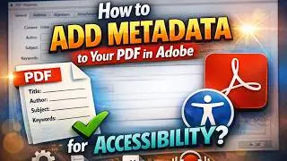 How to add Metadata to your PDF in Adobe for Accessibility | ADA | 508