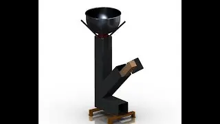 Ракетная печь  Своими руками.  Чертежи Rocket stove