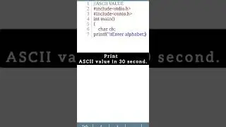 find out ASCII value only for 30 second| find out ASCII 