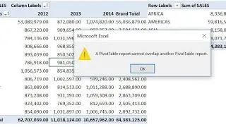 Excel Pivot Table Issue- A pivot table report can not overlap another pivot table report - 2022