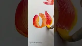 Painting a beautiful flower stroke by stroke | Easy flower painting Day - 5 (50 day challenge) 😱💕