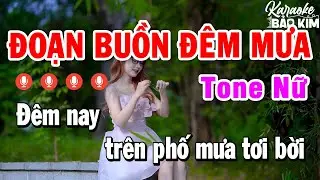 Karaoke Đoạn Buồn Đêm Mưa Tone Nữ | Nhạc Sống Âm Thanh Đẳng Cấp Dễ Hát Nhất | Karaoke Bảo Kim