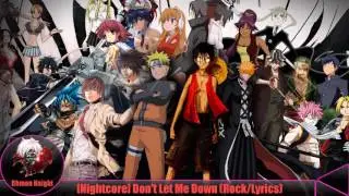 [Nightcore] Do Not Let Me Down (Rock/Lyrics)