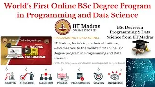 IIT Madras online BSc Degree program in Programming and Data Science | IIT Madras online bsc program