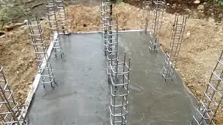 Mini сonstruction  - Erection of the foundation and columns #2