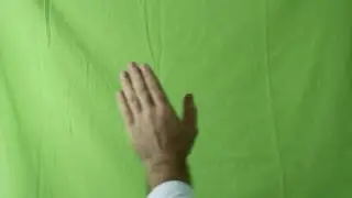 Man hand touch screen gestures. Tapping, swiping on green screen. Stock footage