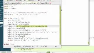 Как автоматичеси собирать информацию с сайтов, 06