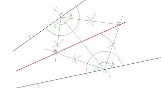 How to Draw the Angle Bisector of 2 Converging Lines (When the Vertex is out of sight)