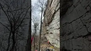 Evolution #9 crux section (5.12b) - Laurel Falls