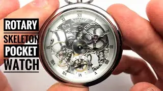 Rotary Skeleton Pocket Watch