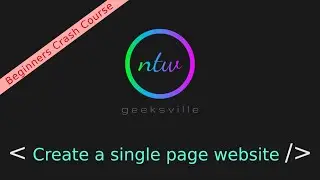 Part 6  - JavaScript for Hamburger Menu - Single Page Website - Crash Course for Beginners