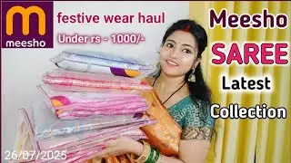 Meesho Sarees New Collection / meesho saree haul today / siffon / Bandhani / georgete /silk/ festive