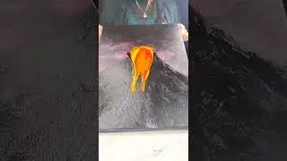 Inktober 2023-téma DANGEROUS pouring technikou 🌋 