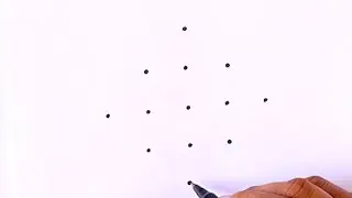 How to learn Easy Beautiful Rangoli/Creative chinna  5x1 Dots Muggulu// Latest Drawing for Beginners