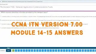 Cisco CCNA Module 14-15 Answers ITN Version 7.00 | ccna module 14-15 answers | module 14-15 answers