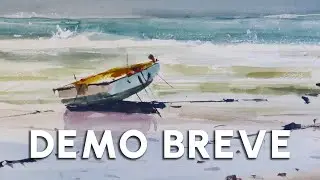 Iniciación en ACUARELA. Demo breve | La playa por Juan Lhara.