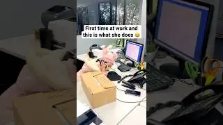 This is what she does when I toke her first time at work #funny