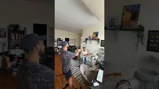 working through a guitar solo with my artist