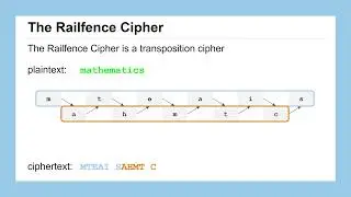 Lesson 03a: The Railfence Cipher