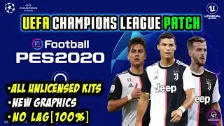 PES 2020 MOBILE UCL PATCH V4.1.1 ANDROID ||LAG FIXED||NEW KITS & BEST GRAPHICS || PES 2020