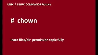 09      UNIX BASIC commands    chmod    file permissions