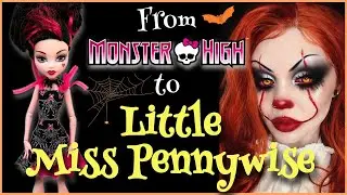 LITTLE MISS PENNYWISE / Halloween Special Monster High Doll Repaint by Poppen Atelier/ VINTAGE CLOWN
