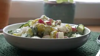Potato Cucumber Salad with Radishes (Recipe) || [ENG SUBS]