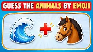Guess the Animals by Emoji! 🦁 | Animals Emoji Challenge 🐼 | Kids Quizzy