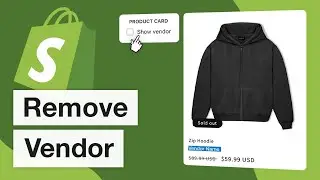 How To Remove Vendor Name In Shopify