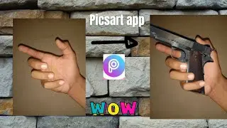 How to edit gun In photo with picsart app very very easy