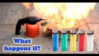 What happens if you burn lighters| Lighters vs GAS TORCH | Awesome Tricks with Lighters
