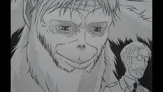 Time Lapse Drawing | Zeke Yeager & Beast Titan | Attack on Titan