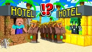 Billy Arm vs OrKsui Reich HOTEL Bau Challenge in Minecraft!