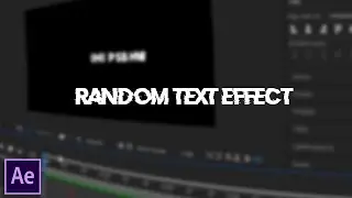 Cara Membuat Random Text Effects di After Effects - Tutorial