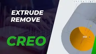 How to use extrude to remove material in creo 7