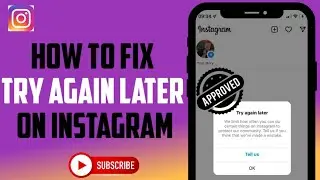 How To Fix TRY AGAIN LATER on Instagram 2023 | Instagram try again later  Solved in 2min