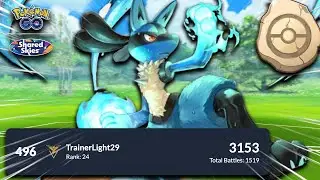 *NO FEAR* WITH LUCARIO TO LEGEND (& GLOBAL LEADERBOARD)! | Pokémon GO Battle League
