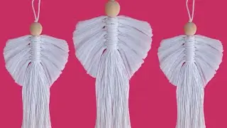 DIY ,easy Macrame Christmas angel tutorial for beginners Makrome Melek Yapımı