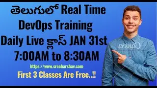 (తెలుగులో)New DevOps Daily Training JAN 31st 7AM to 8:30AM-TERRAFORM-DOCKER-JENKINS-AZURE-DEVOPS