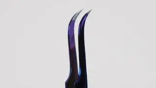 Пинцет изогнутый 90° Enigma с ручной заточкой extra sharp
