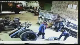massive tire explosion with custom audio