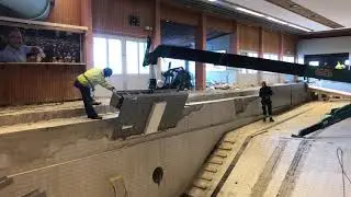 Bygge av bassänger i Hagfors badhus