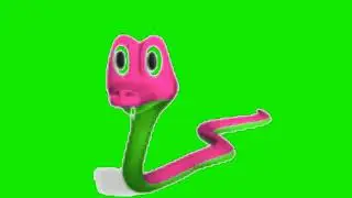 snake cartoon animated green screen video for Youtubers copyright free